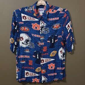 Reyn Spooner Auburn Tigers Hawaiian Button Up Shirt SIZE XL